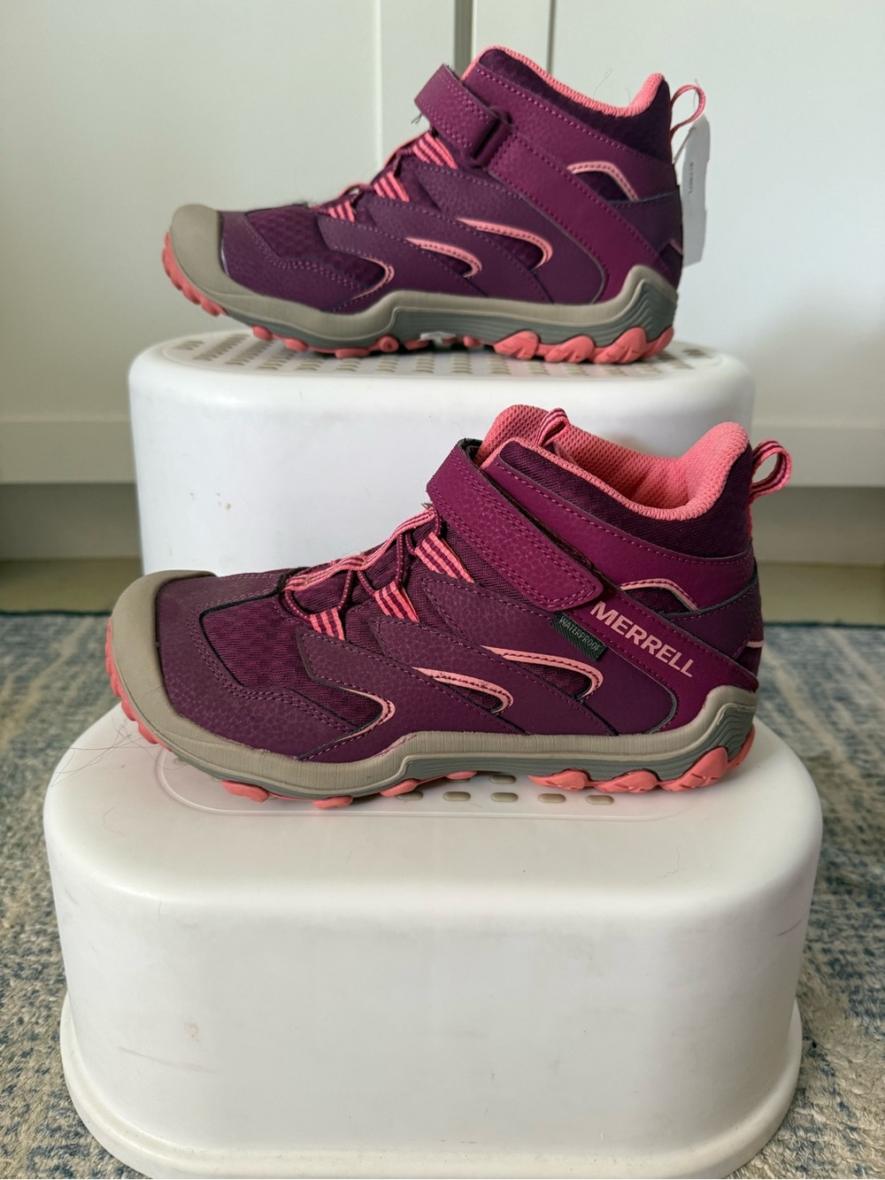 Merrell Kids Plum and Pink Trail Sneaker 4.5